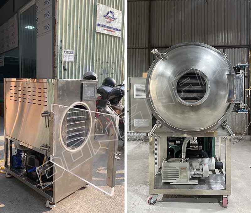 Nắp cửa hai dòng máy sấy thăng hoa