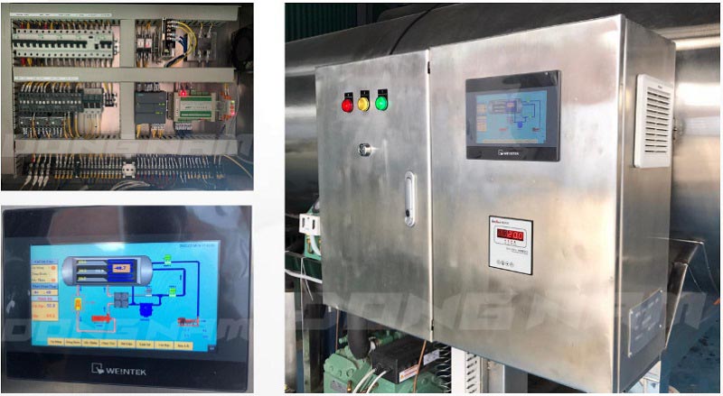 Màn hình điều khiển máy sấy thăng hoa công nghiệp