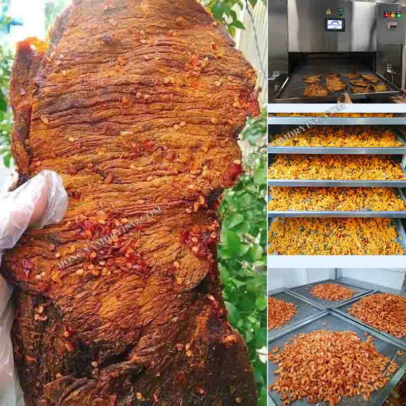 Máy sấy nhiệt sấy khô và chín các loại thịt, hải sản
