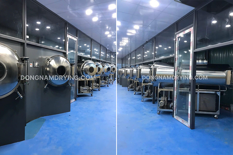 Lắp đặt dây chuyền 6 máy sấy thăng hoa công nghiệp MTH-050 tại Nha Trang