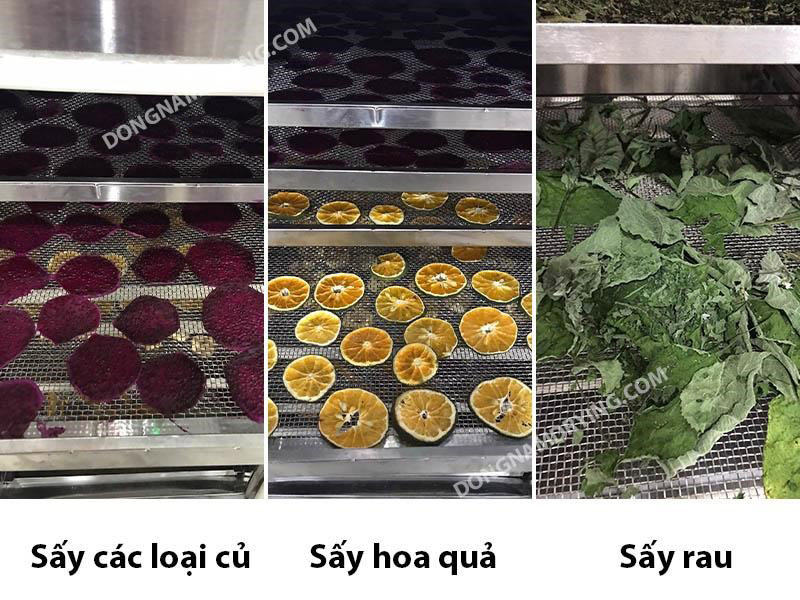 Sấy đa dạng nhiều loại nguyên liệu