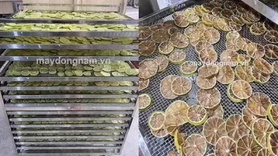 Embedded thumbnail for Sấy 150kg chanh không hạt bằng máy sấy nhiệt siêu đẹp, khô đều, mùi thơm