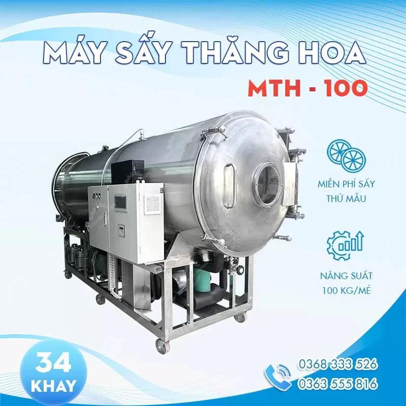 Máy sấy thăng hoa 100kg Máy sấy thăng hoa 100kg
