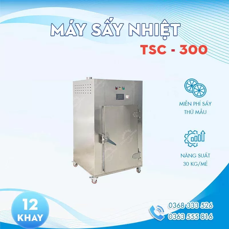 Máy sấy công nghiệp loại nhỏ TSC-300 sấy 30kg/mẻ giá ưu đãi Máy sấy công nghiệp loại nhỏ TSC-300 sấy 30kg/mẻ giá ưu đãi